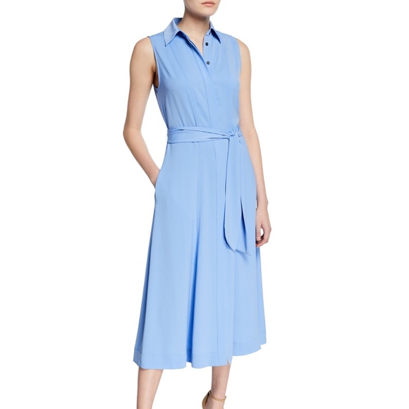 DVF Demi Silk Collared Midi Dress - Picture 1 of 4